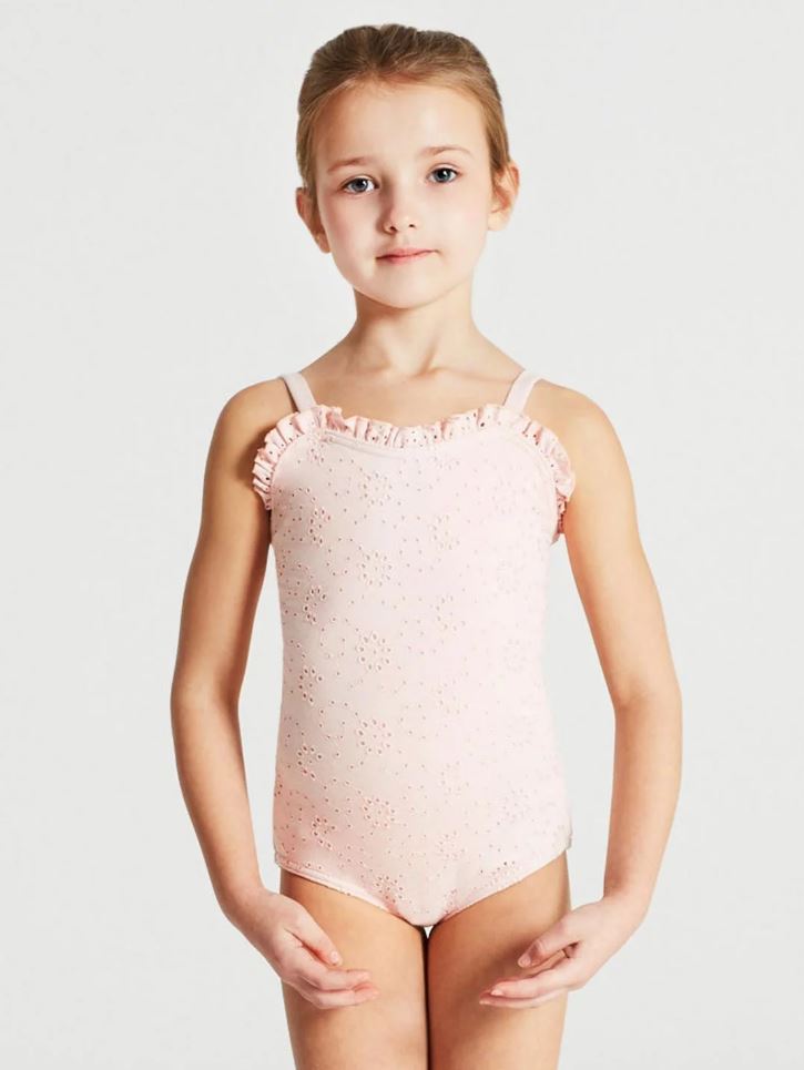 Eyelet Ruffle Sweetheart Neckline Leotard Girls OKHBallet Online Store