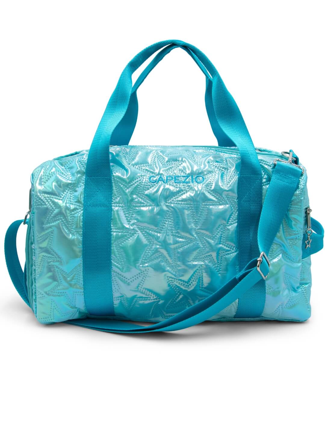 capezio_metallic_star_travel_duffle_metallic_turquoise_b323_1